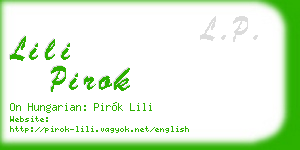 lili pirok business card