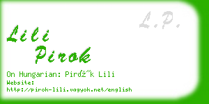 lili pirok business card